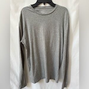 J. Crew Factory Heather Gray Crewneck Slim Fit Long Sleeve TShirt Mens Medium
